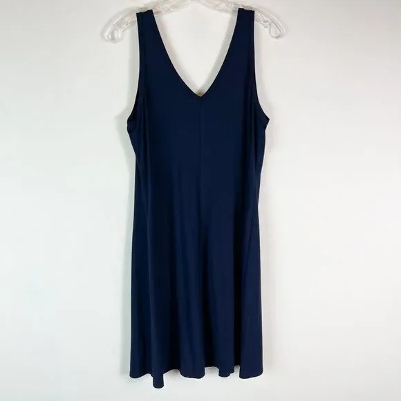 Karen kane NWOT Navy V-Neck Sleeveless A-Line Brigitte Dress Size XL - Picture 3 of 6